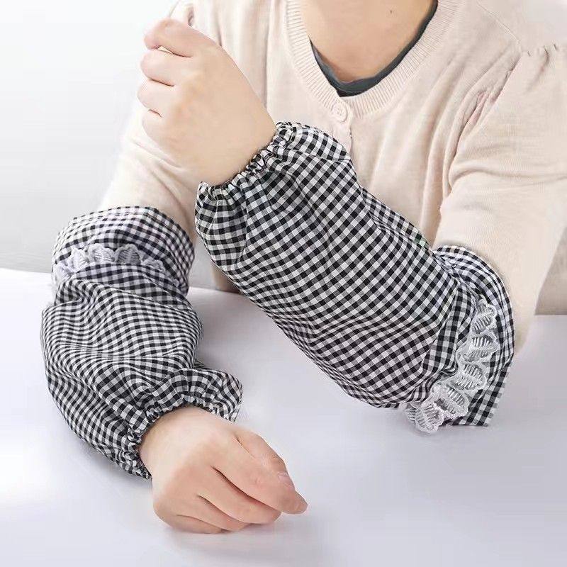 时尚格子居家袖套中长款办公室布室护袖女士厨房防水工作袖筒,家庭/个人清洁工具,袖套,淘宝优惠券,粉丝福利购,淘宝优惠卷