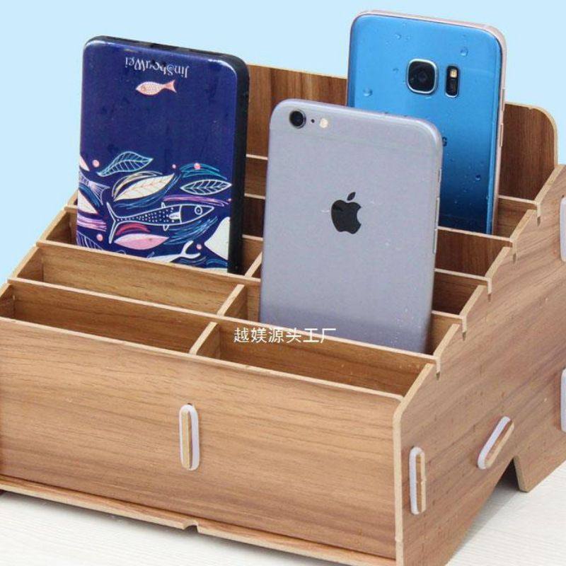 多格手机收纳盒/办公室会议保管置物架存放管理钢化膜壳电话自律