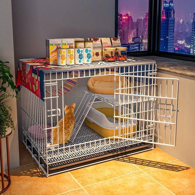 多猫家庭猫窝小猫笼子一体家用室内猫笼小户型铁笼子猫咪幼猫专用