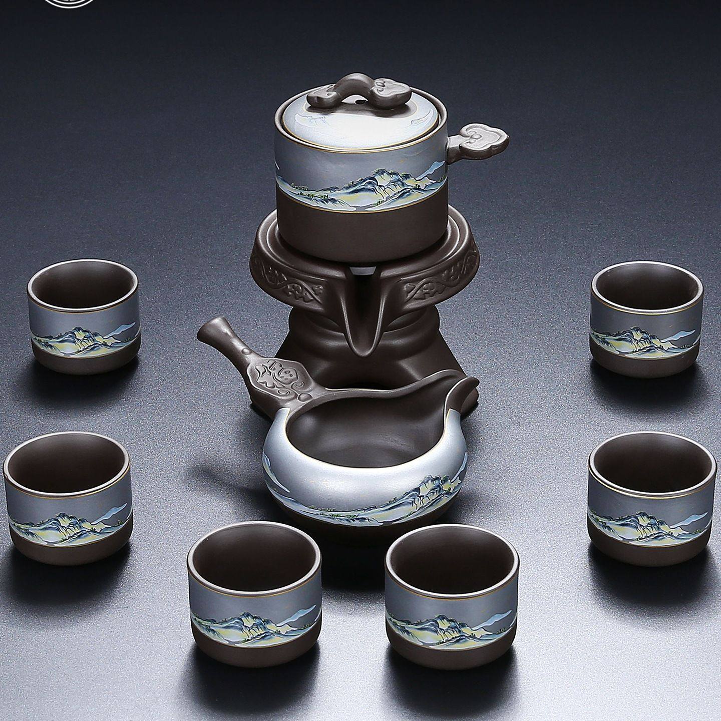 紫砂功夫茶具套装整套懒人自动茶具泡茶茶杯茶壶小套组