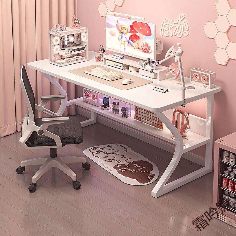 霜py桌桌子台式竞桌家用公桌卧室学习写字出租屋简约简易书桌