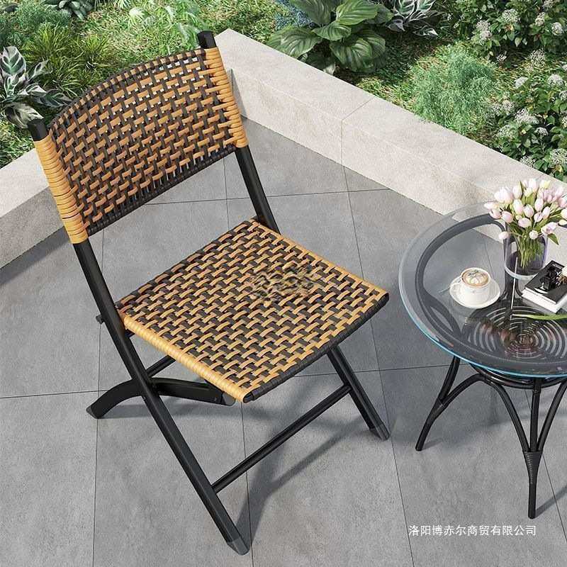 编织阳台藤椅三件套小藤椅靠背椅藤编凳子折叠椅户外休闲桌椅组合,3C数码配件,USB灯,淘宝优惠券,粉丝福利购,淘宝优惠卷