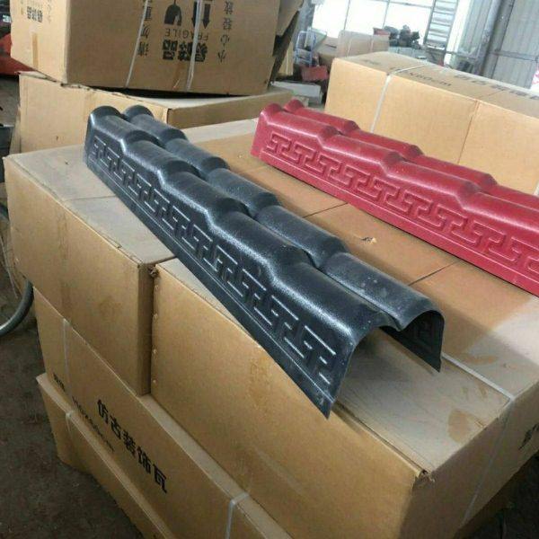 侧封山墙包边左右封边瓦22cm节距祥云花纹ASA合成树脂配件封檐瓦,基础建材,屋顶装饰瓦,淘宝优惠券,粉丝福利购,淘宝优惠卷