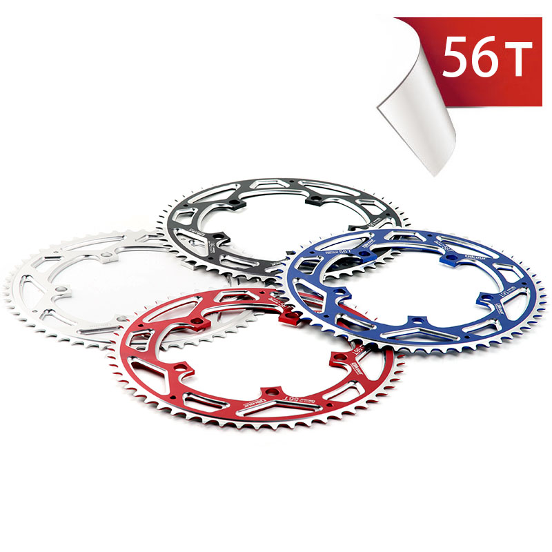 52T56T公路车牙k盘 130BCD折叠车齿盘 大牙盘公路车死飞车选配护