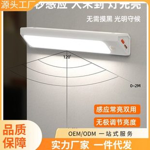 卧室玄关免布线衣柜橱柜磁吸酷毙灯USB充电智能调光感应开关夜灯