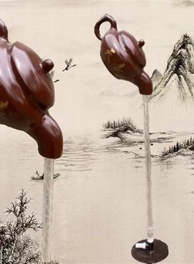 玻璃钢户外悬空流水天壶喷泉茶壶模型中式庭院景观招财雕塑摆件