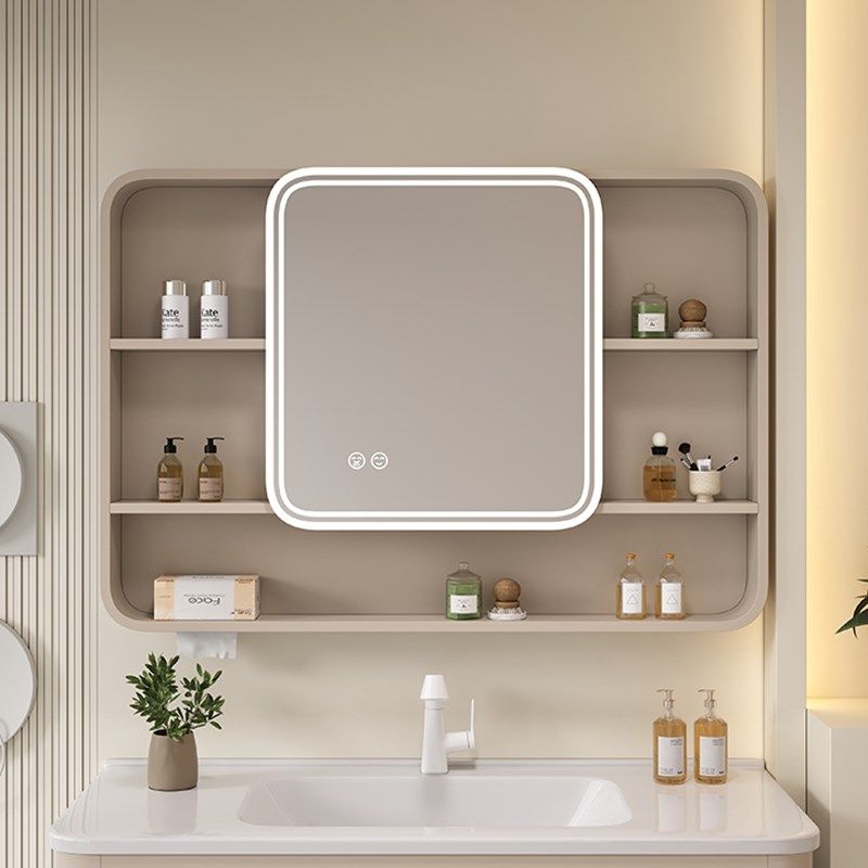 太空铝圆弧浴室镜柜智能镜箱储物柜带美妆收纳架卫生间挂墙式镜子,家装主材,浴室柜组合,淘宝优惠券,粉丝福利购,淘宝优惠卷