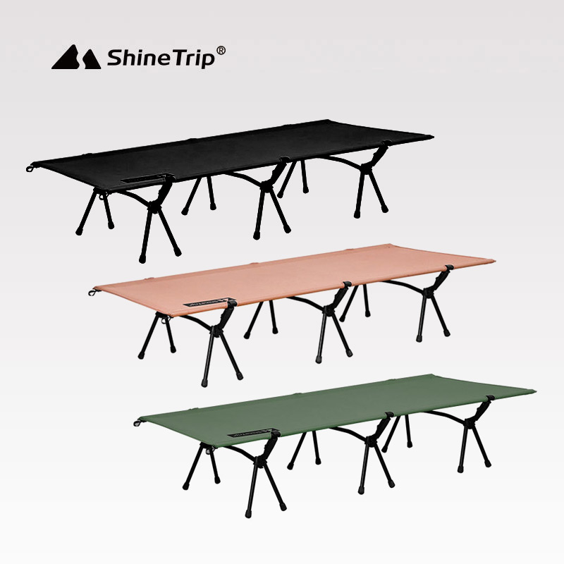 山趣户外铝合金折叠行军床单人办公室午睡露营帐篷双层加高行军床