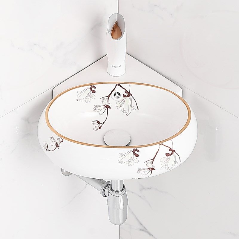 陶瓷挂墙式阳台洗手盆壁挂洗脸盆家用小户型卫生间洗手面盘,家装主材,挂墙式洗脸盆,淘宝优惠券,粉丝福利购,淘宝优惠卷