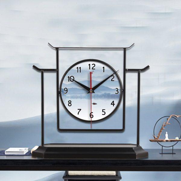 承沁新中式铁艺钟表家用客厅摆件复古个性钟静音时钟创意座钟大气,家居饰品,座钟,淘宝优惠券,粉丝福利购,淘宝优惠卷