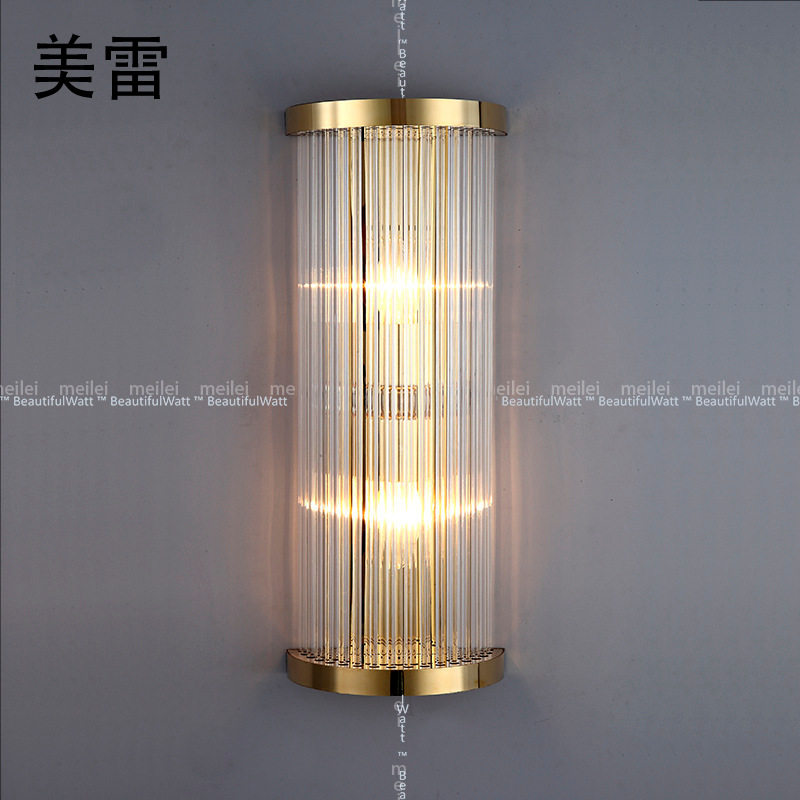 轻奢水晶双头LED壁灯床头走廊