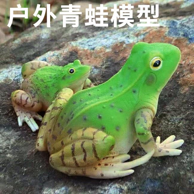 水池装饰青蛙摆件花园假山造景树脂动物模型庭院户外池塘摆设