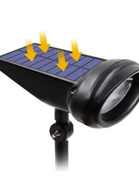 太阳能庭院草坪灯 户外防水一体4LED光控投光灯 太阳能草坪插地灯