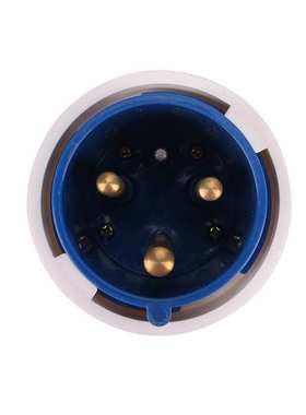 工业插头043 防水插头 IP67 3P125A 220V防尘防雨蓝色插头