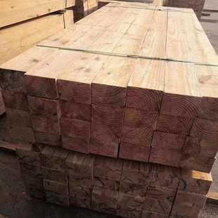 供应南方松防腐木碳化木建筑工程木方南方松古建圆柱刨光防腐处理