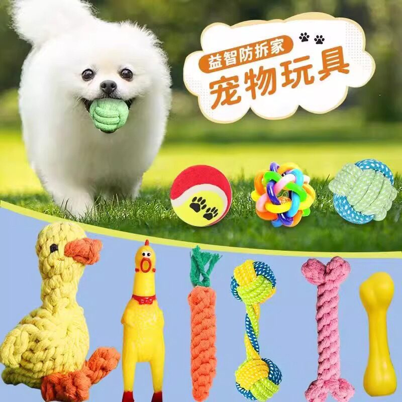 狗狗玩具绳子耐咬磨牙绳结球小狗咬绳拉布拉多边牧金毛趣味拔河绳