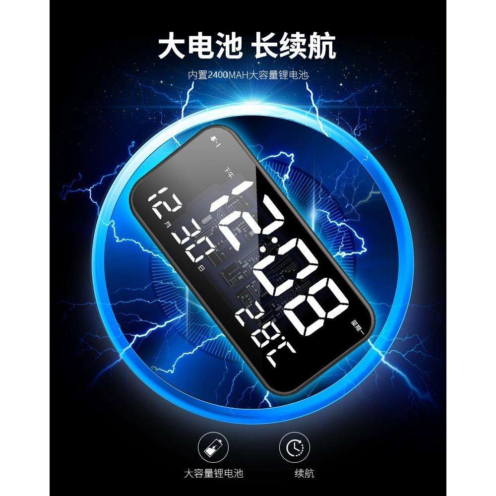 充电版创意25首闹铃音量可调节音乐闹钟 数字显示夜光led闹钟 3组