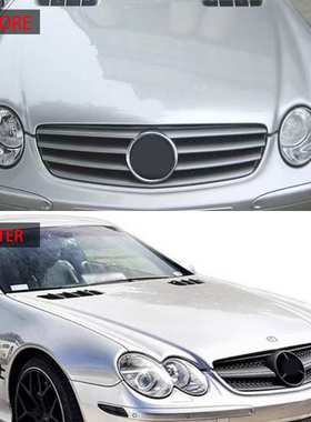 适用2007-2009款SL级R230 改装款AMG款中网 进气格栅 面罩