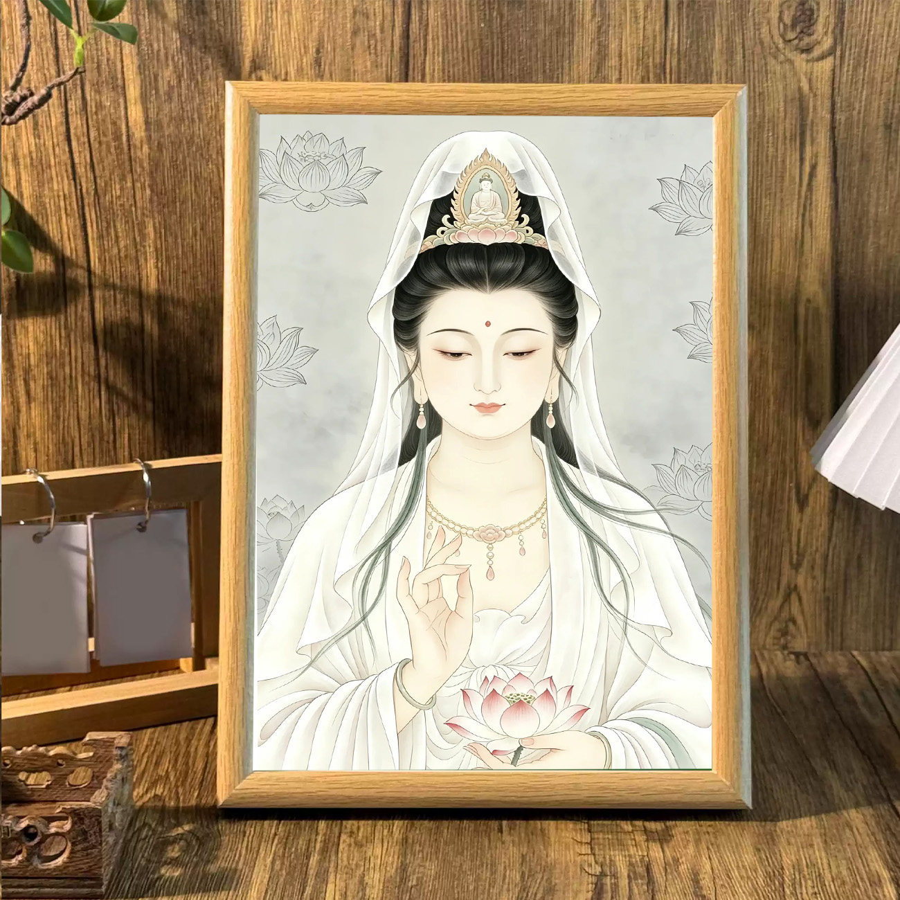 观自在观音菩萨相框摆台挂墙