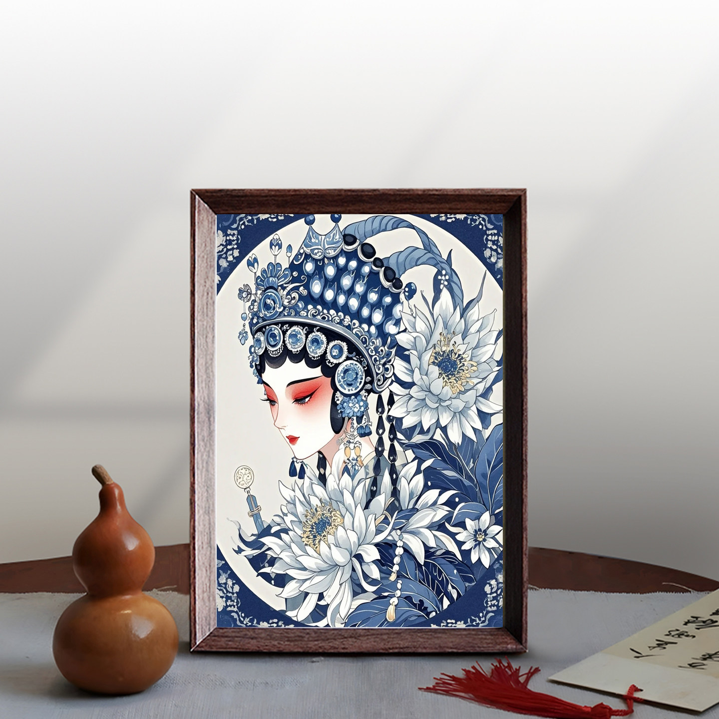 民族戏曲美人艺术相框非遗传承简约创意摆台房间客厅挂墙装饰