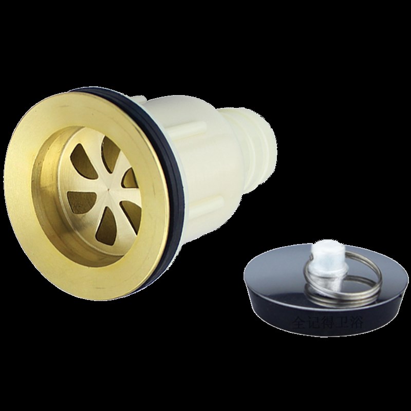 拖把池下水器32/4s0下水口大理石水泥拖布池洗衣池铜下水