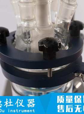SF-2L双层玻璃反应釜2L不锈钢搅拌小型实验室蒸馏反应器