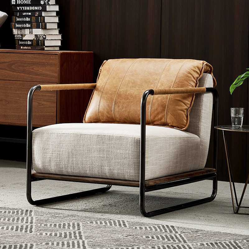 铁艺沙发椅复古工业风轻奢简约客厅休息区沙发设计师单人小沙发,3C数码配件,USB灯,淘宝优惠券,粉丝福利购,淘宝优惠卷
