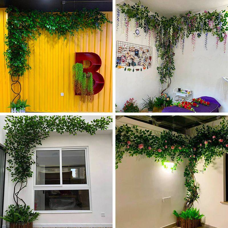 仿真树藤榕树叶树叶树枝假叶子藤条藤蔓植物客厅室内装饰绿植绿叶,鲜花速递/花卉仿真/绿植园艺,仿真绿植,淘宝优惠券,粉丝福利购,淘宝优惠卷