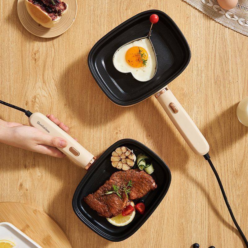 不粘锅小型牛排电煎锅插电专用学生宿舍平底锅多功能煎蛋锅