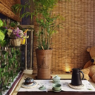 芦苇帘子竹帘窗帘卷帘门帘隔断帘子阳台装饰遮阳复古禅意日式草帘