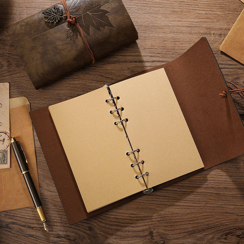 活页笔记本学生牛皮纸手账记事本简约diy日记本复古随身旅行本子,文具电教/文化用品/商务用品,笔记本/记事本,淘宝优惠券,粉丝福利购,淘宝优惠卷