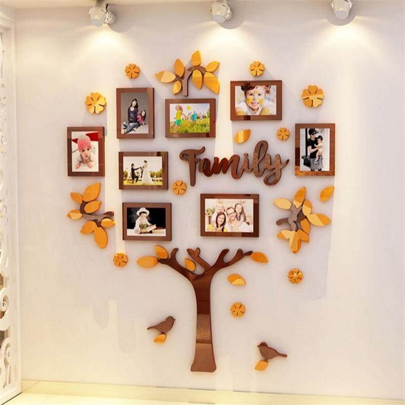 简约艺术3d亚克力立体墙贴相框树照片墙卧室客厅玄关床头布置装饰,家居饰品,文化墙贴,淘宝优惠券,粉丝福利购,淘宝优惠卷