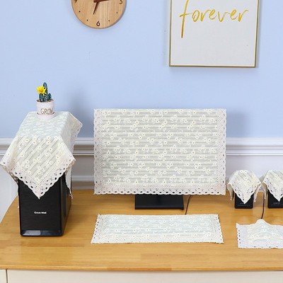 电脑防尘罩2224寸27寸32寸液晶显示器防尘布罩纯棉布套防晒盖布巾