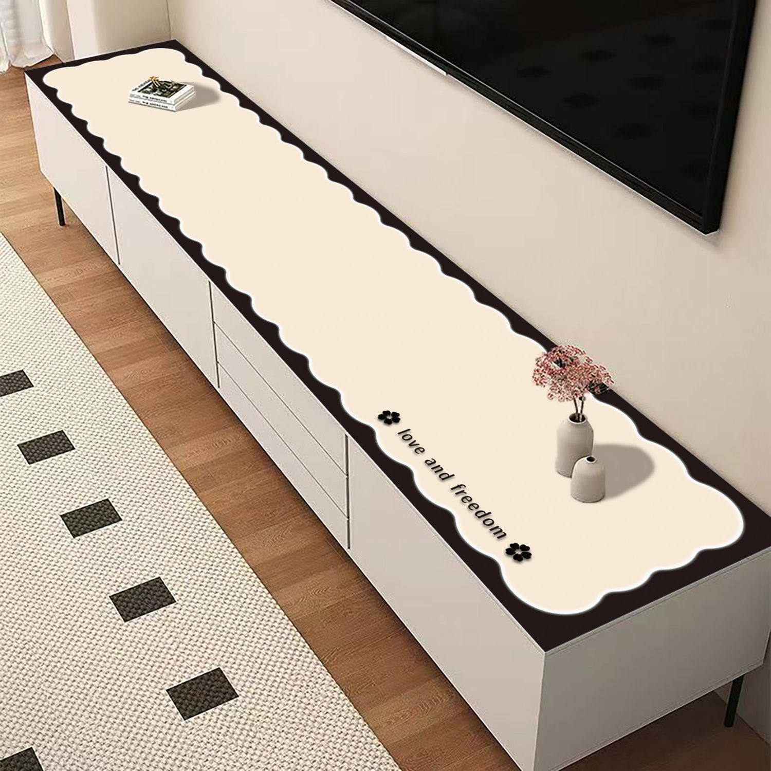 客厅半圆电视柜台面保护垫圆弧形桌垫鞋柜防水防尘免洗玄关台面,居家布艺,桌布,淘宝优惠券,粉丝福利购,淘宝优惠卷