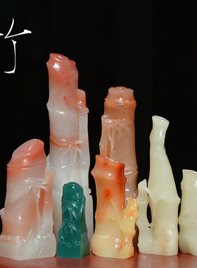 竹印章 寿山石老挝石印章 纯手工篆刻成品闲章书画印章文房用品