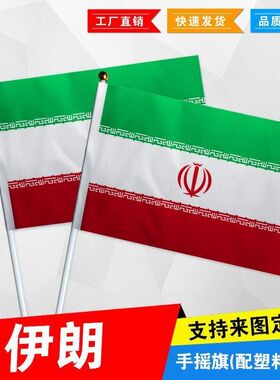 伊朗手摇旗7号8号小国旗外国旗活动助威小旗帜手挥旗谈判桌旗