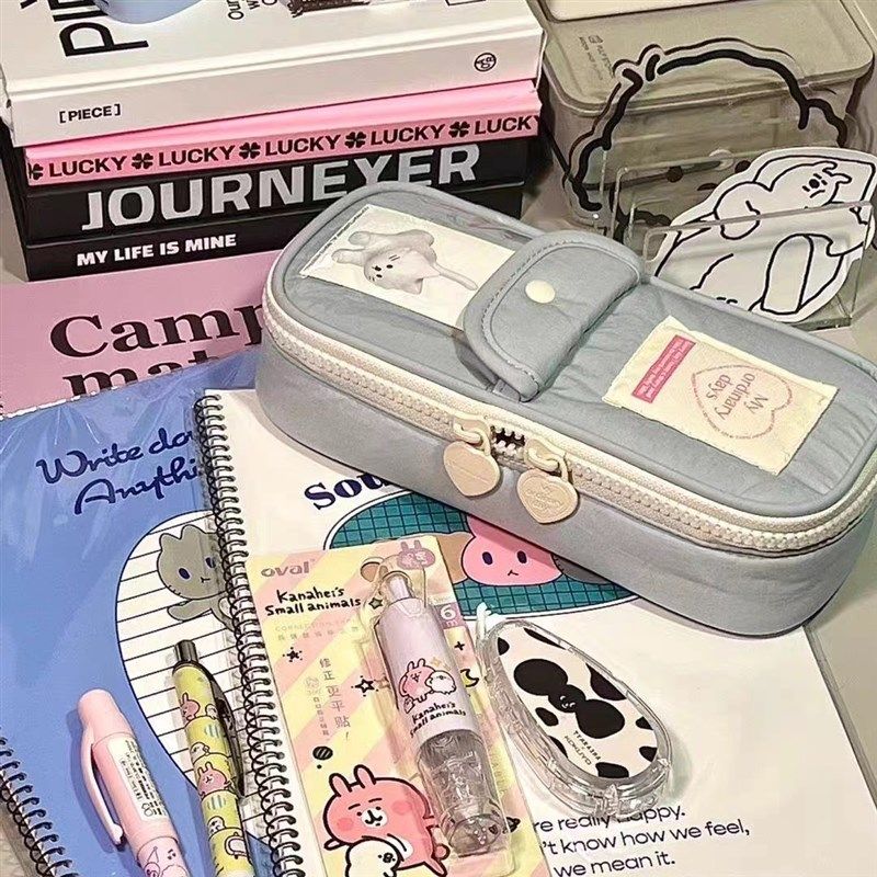 韩系帆布文具袋多功能少女心简约可爱小清新学生收纳立体便携笔袋,文具电教/文化用品/商务用品,笔袋,淘宝优惠券,粉丝福利购,淘宝优惠卷