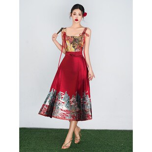 红色马面裙套装2024新款女成人小个子新中式国风短款婚服订婚敬酒