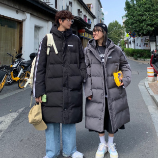 冬季 棉衣男中长款 加厚过膝长棉服情侣装 潮流棉袄2021新款 外套 韩版