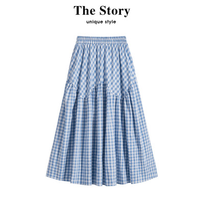 那些事衣橱覆古蓝色格子