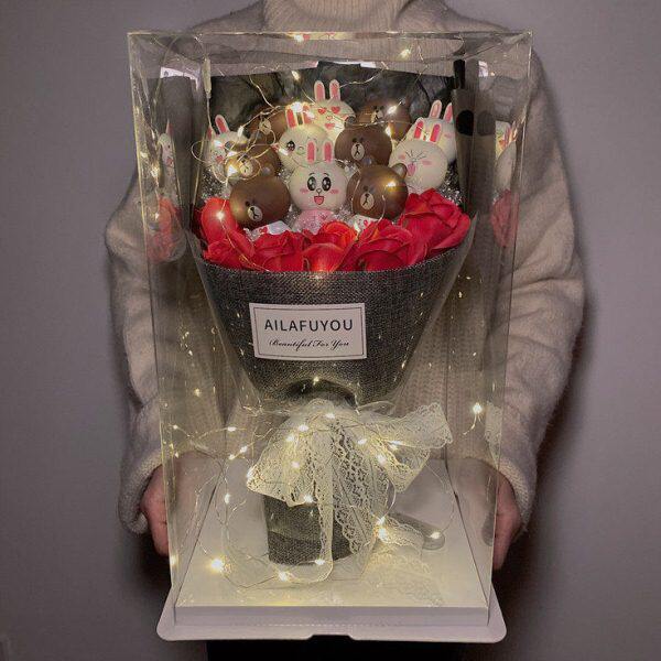 心圣诞少女心 走创意礼物生日情人节的礼盒娃娃花束公仔卡通