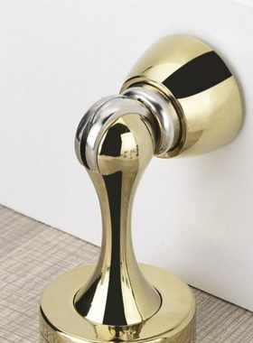 睿高 门吸强磁门碰卫生间防风房门防撞家用门挡打孔地吸墙吸灰色