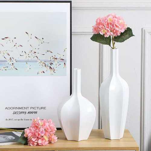 欧式轻奢陶瓷花瓶摆件客厅玄x关电视柜干花插花北欧餐桌家居装饰