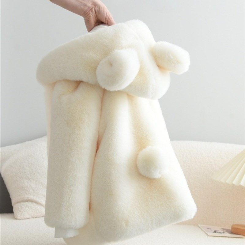 儿童皮草彷兔绒加绒加厚棉衣女童男童小宝宝连帽外套中长款冬季韩,童装/婴儿装/亲子装,皮草/仿皮草,淘宝优惠券,粉丝福利购,淘宝优惠卷