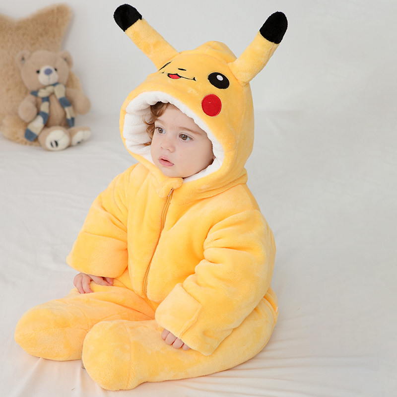 婴儿连身衣加厚哈衣秋冬季保暖衣服可爱抱被宝宝外出爬服动物睡衣,童装/婴儿装/亲子装,连身衣/爬服/哈衣,淘宝优惠券,粉丝福利购,淘宝优惠卷