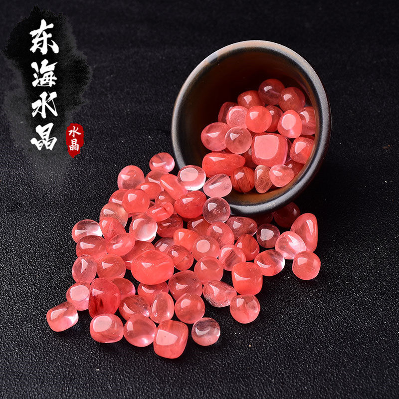 天然西瓜晶水晶碎石圆粒红水晶熔炼石房屋装修装饰花瓶鱼缸造景石,饰品/流行首饰/时尚饰品新,摆件,淘宝优惠券,粉丝福利购,淘宝优惠卷