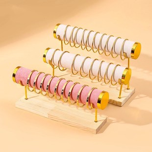 高档珠宝首饰展示架金色三层手表手链手串手镯架柜台饰品道具摆件