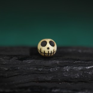 6mm手工雕刻尸陀林主阿呆猛犸牙圆珠配珠佛珠手串弟子珠diy散珠