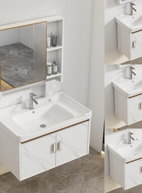 挂墙式小17257户型陶瓷体一洗手盆家用脸洗盆卫间浴室柜组合阳台