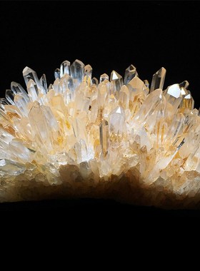 天然白水晶簇原矿原石标本白色水晶柱家居客厅办公桌面装饰品摆件